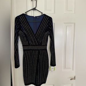 Sequin navy dress